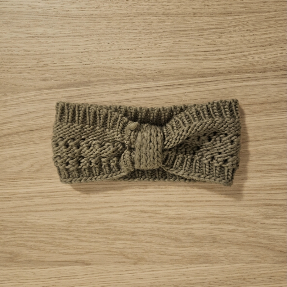 Warm Knit Ash Gray Headband